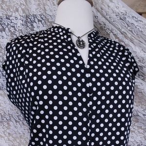 White Polka Dot Blouse